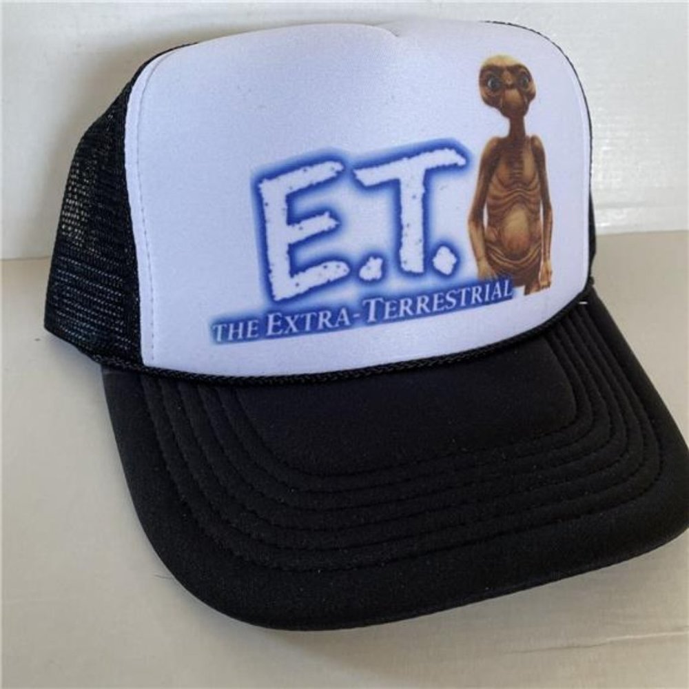 Retro 80s Vintage E. T. Movie Hat The Extra-Terrestrial Trucker Hat Aliens Fans - Picture 2 of 4